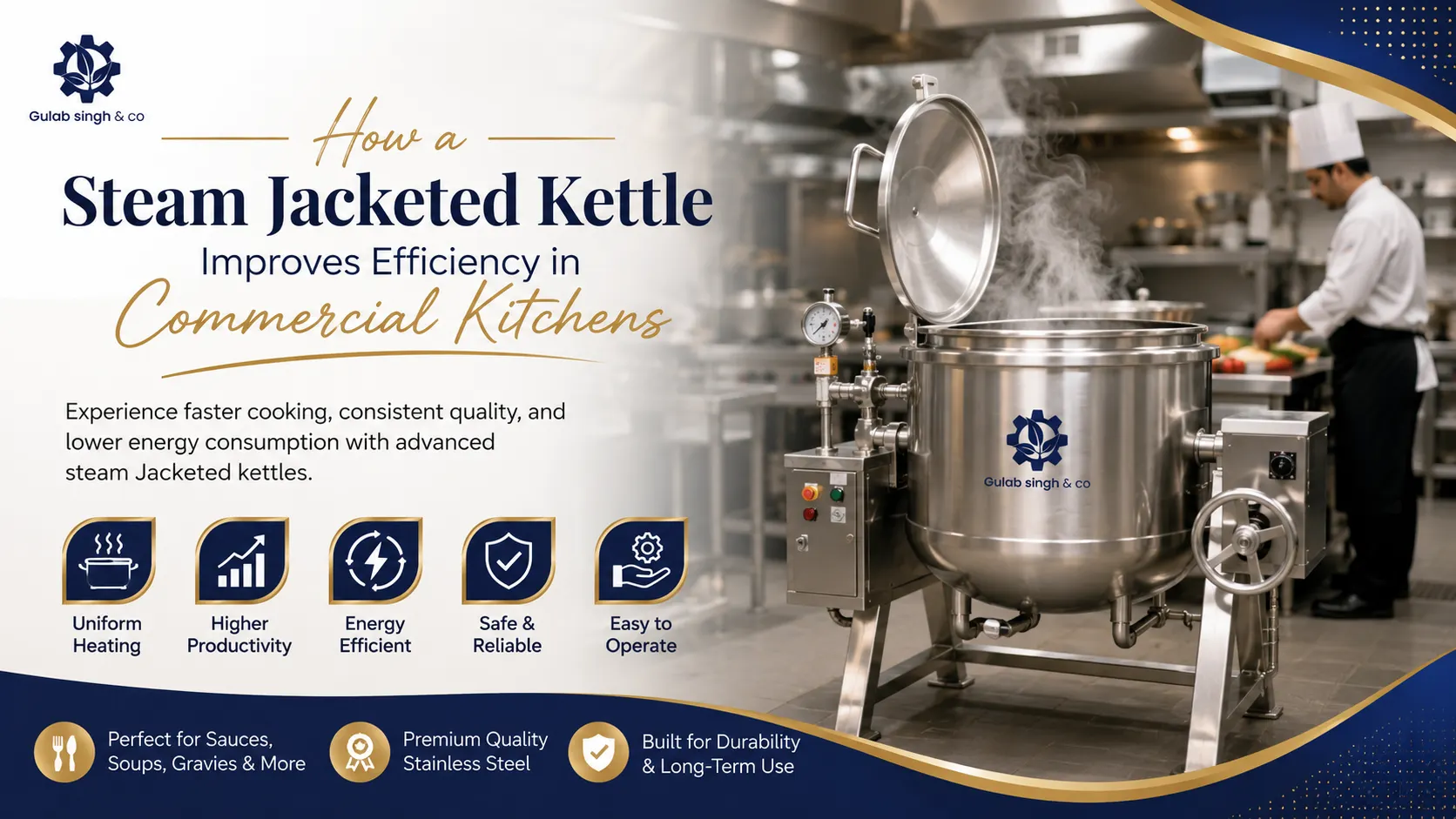 You are currently viewing How a Steam Jacketed Kettle Improves Efficiency in Commercial Kitchens
